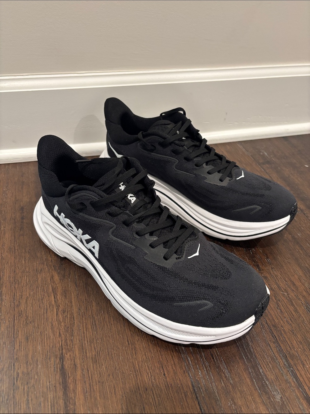Hoka Clifton Black Running Shoes - Lightweight Cushioned Trainer
